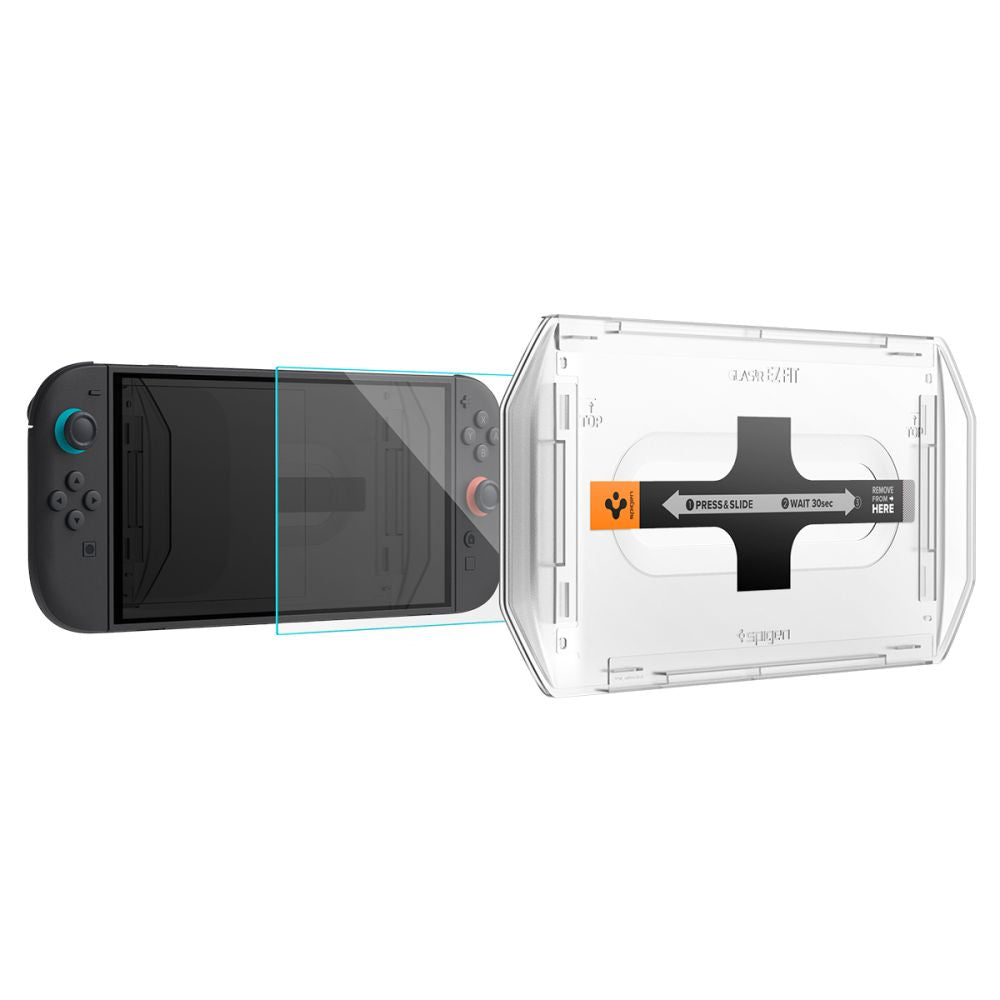 VERRE TREMPE SPIGEN GLAS.TR "EZ FIT" 2-PACK NINTENDO SWITCH 2 TRANSPARENT