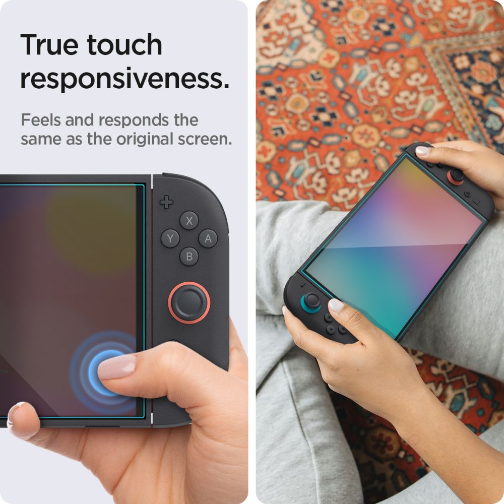 VERRE TREMPE SPIGEN GLAS.TR "EZ FIT" 2-PACK NINTENDO SWITCH 2 TRANSPARENT