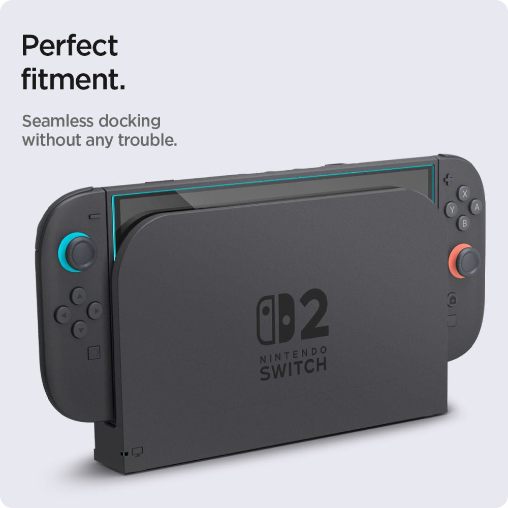 VERRE TREMPE SPIGEN GLAS.TR "EZ FIT" 2-PACK NINTENDO SWITCH 2 TRANSPARENT