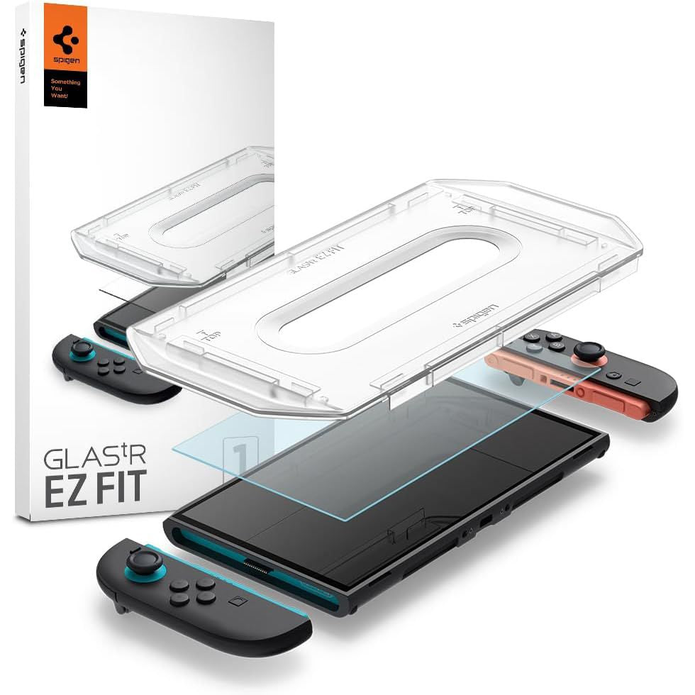 VERRE TREMPE SPIGEN GLAS.TR "EZ FIT" 2-PACK NINTENDO SWITCH 2 TRANSPARENT