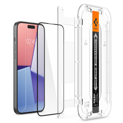 VERRE TREMPE SPIGEN GLAS.TR "EZ FIT" FC IPHONE 15 NOIR