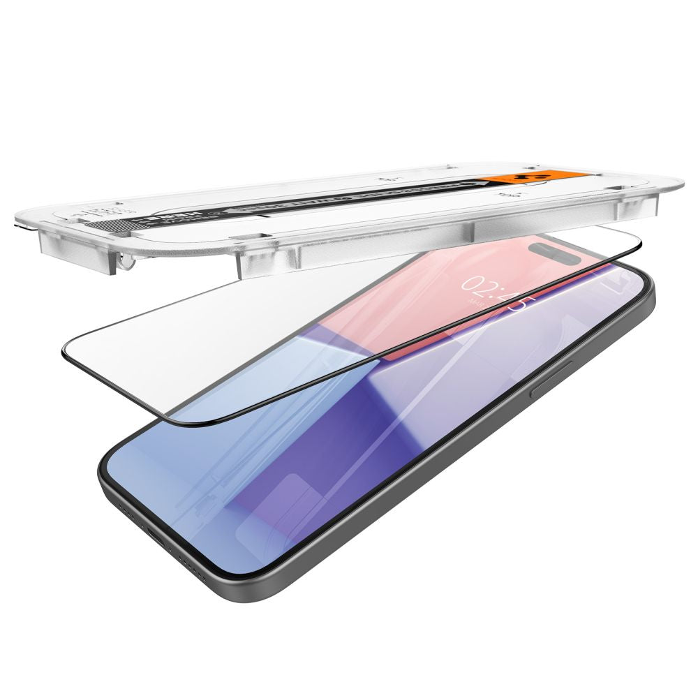 VERRE TREMPE SPIGEN GLAS.TR "EZ FIT" FC IPHONE 15 NOIR