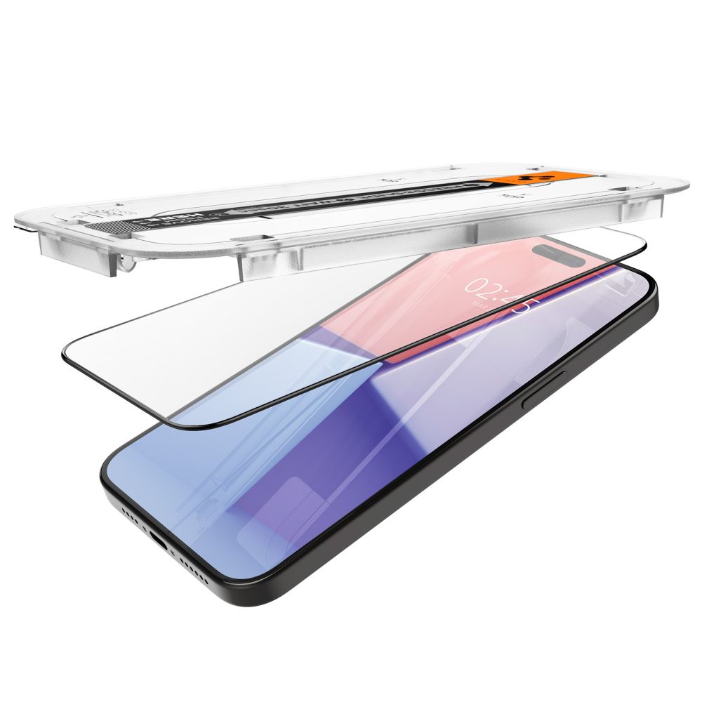 VERRE TREMPE SPIGEN GLAS.TR "EZ FIT" FC IPHONE 15 PRO MAX NOIR