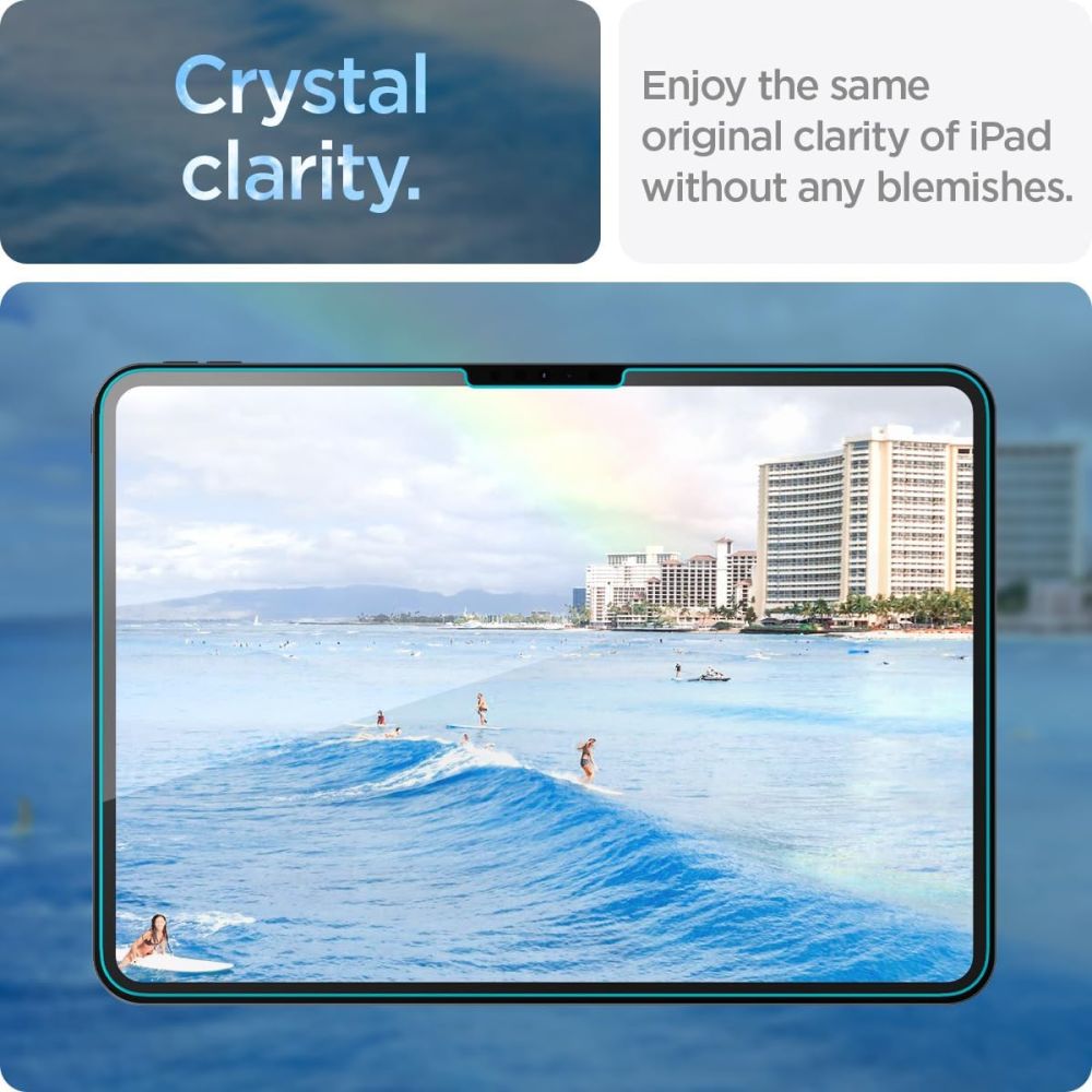 VERRE TREMPE POUR IPAD PRO 11 5 / 2024 SPIGEN GLAS.TR "EZ FIT" TRANSPARENT