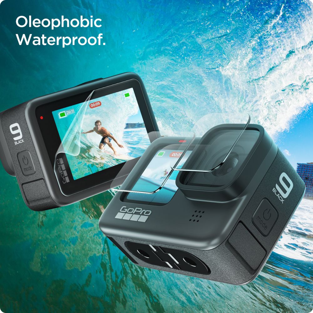 VERRE TREMPE SPIGEN GLAS.TR SLIM + FILM 2-SET GOPRO HERO 9 / 10 / 11 / 12 TRANSPARENT