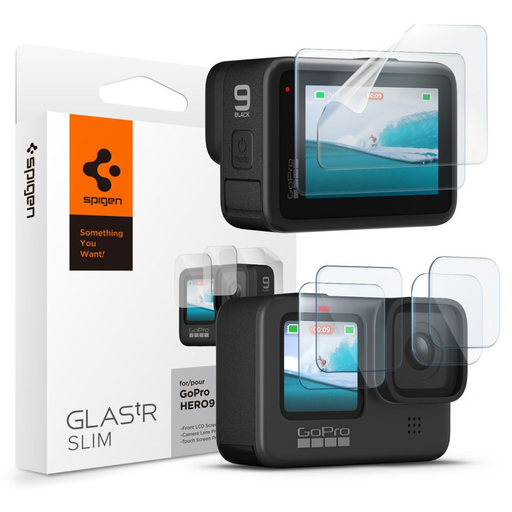 VERRE TREMPE SPIGEN GLAS.TR SLIM + FILM 2-SET GOPRO HERO 9 / 10 / 11 / 12 TRANSPARENT