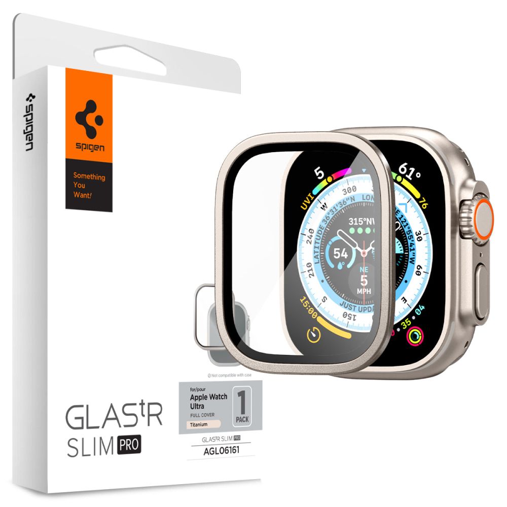 VERRE TREMPE SPIGEN GLAS.TR SLIM PRO POUR APPLE WATCH ULTRA 49 MM TITANE