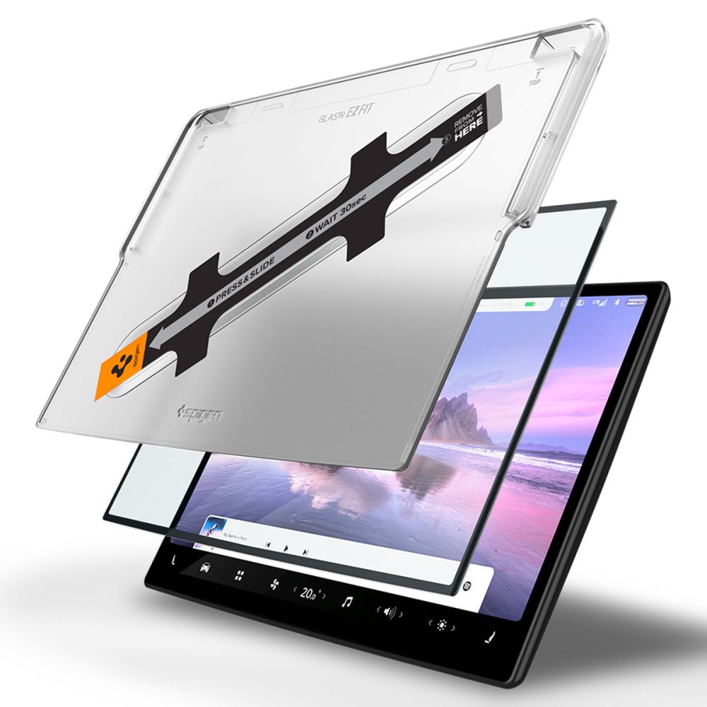 VERRE TEMPERÉ SPIGEN GLASS FC "EZ FIT" TESLA MODEL X 2022 / MODEL S 2021 NOIR