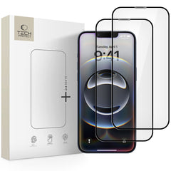 VERRE TREMPE TECH-PROTECT GLASS FIT+ 2-PACK IPHONE 13 / 13 PRO / 14 / 16E NOIR
