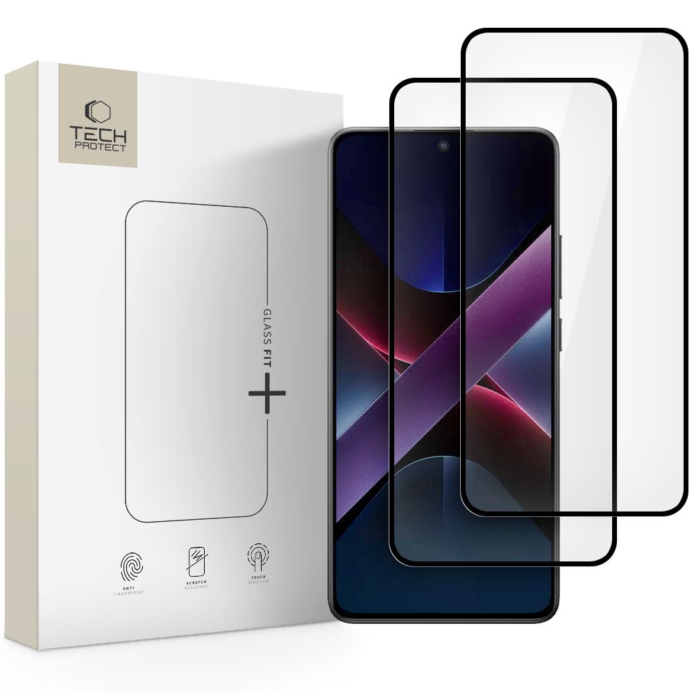 VERRE TEMPERÉ TECH-PROTECT GLASS FIT+ 2-PACK XIAOMI POCO X7 PRO 5G NOIR