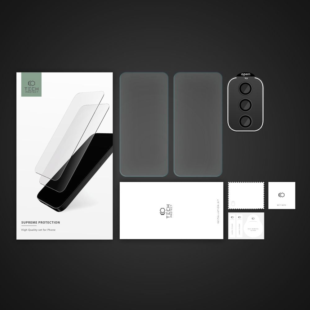 VERRE TEMPERÉ TECH-PROTECT SUPREME SET GALAXY A35 5G TRANSPARENT