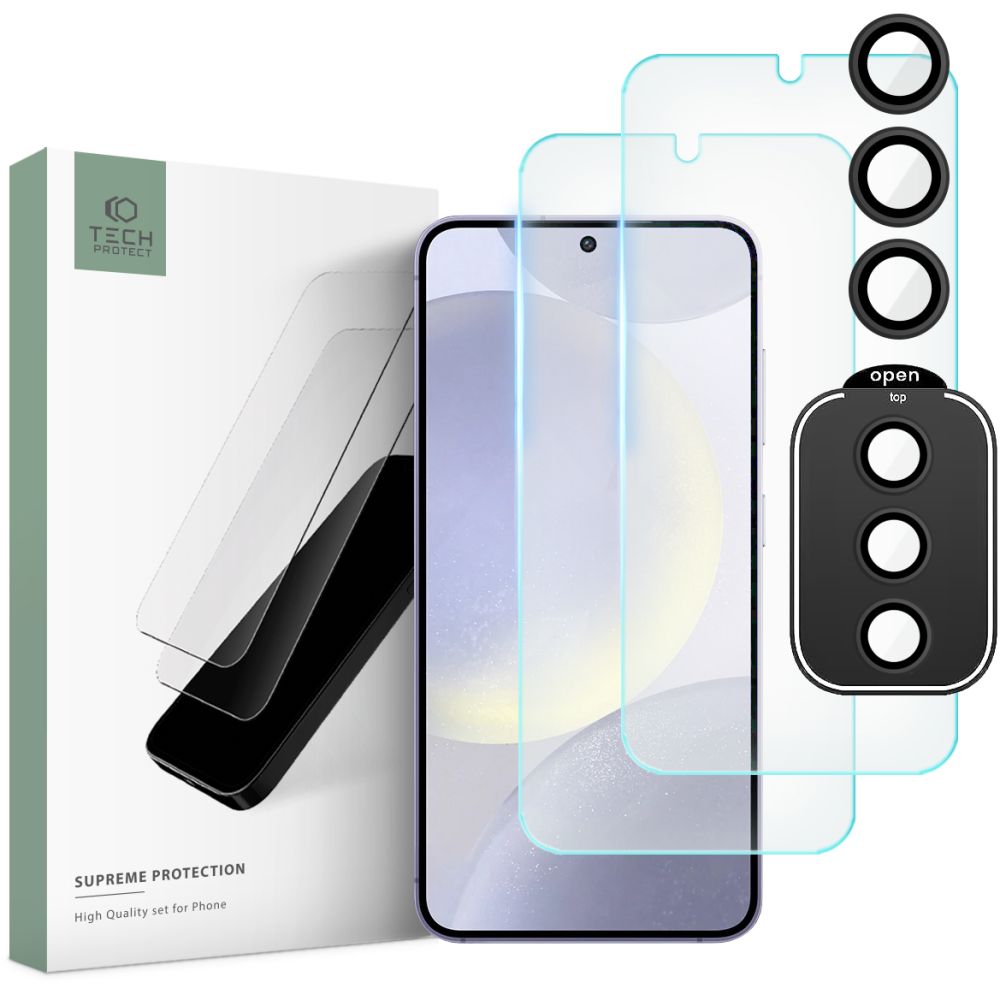VERRE TREMPÉ TECH-PROTECT SUPREME SET GALAXY S24 TRANSPARENT