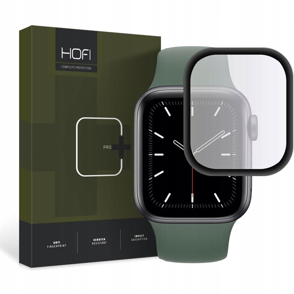 VERRE RENFORCÉ POUR APPLE WATCH 44 MM HOFI HYBRID GLASS NOIR