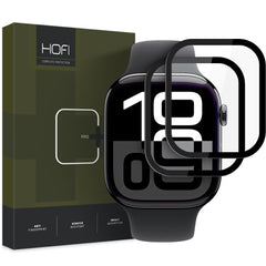 VERRE TREMPÉ HOFI HYBRID PRO+ 2-PACK POUR APPLE WATCH 10 (46 MM) NOIR