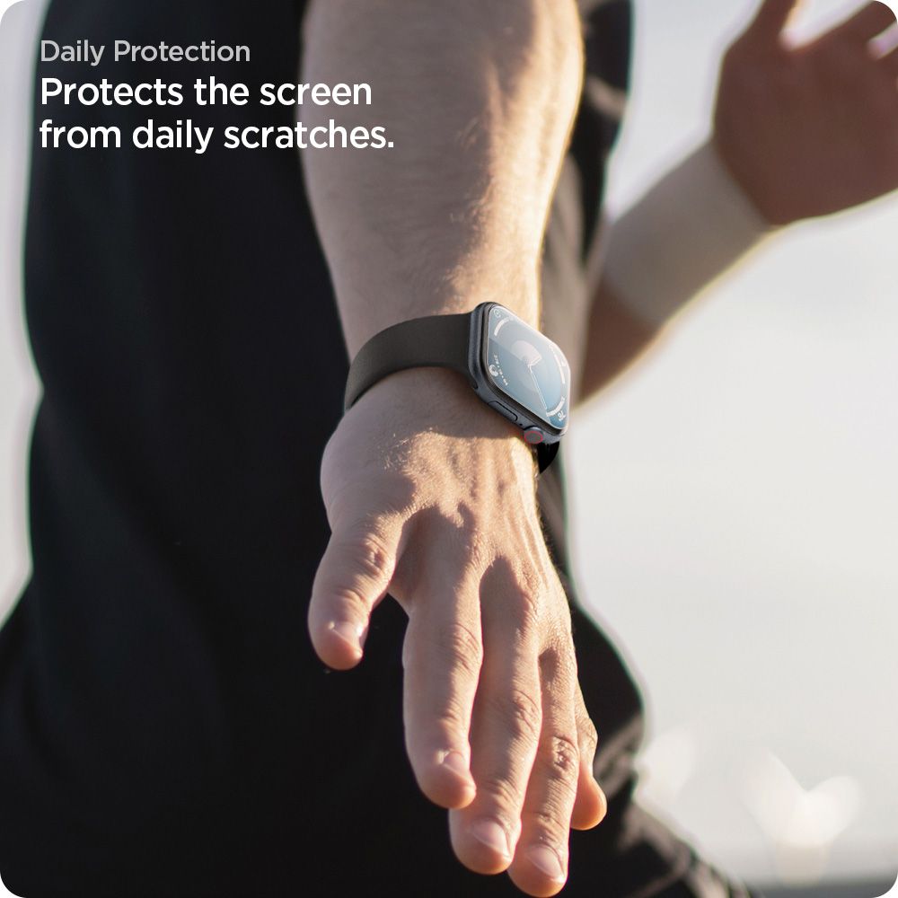 VERRE TEMPERÉ HOFI SPIGEN ELITE SHIELD "EZ FIT" 2-PACK APPLE WATCH 10 (42 MM) TRANSPARENT
