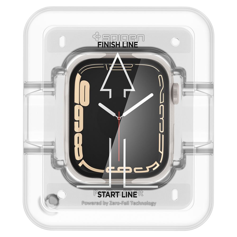2X VERRE TEMPERÉ POUR APPLE WATCH 41 MM SPIGEN PROFLEX "EZ FIT" 2-PACK TRANSPARENT