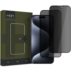 VERRE TREMPÉ HOFI ANTI SPY GLASS PRO+ 2-PACK IPHONE 16 PLUS CONFIDENTIALITÉ
