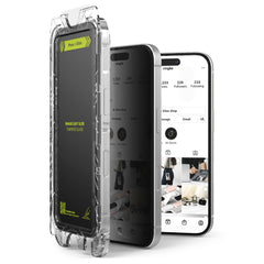 VERRE TREMPÉ RINGKE EASY SLIDE 2-PACK IPHONE 16 PRO PRIVACY