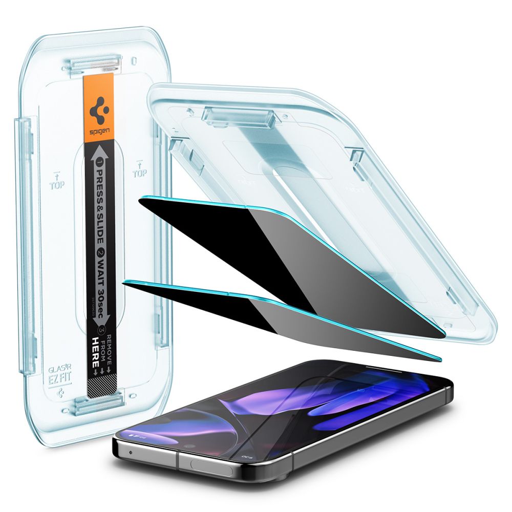 VERRE TREMPE SPIGEN GLAS.TR "EZ FIT" 2-PACK GOOGLE PIXEL 9 / 9 PRO PRIVACY