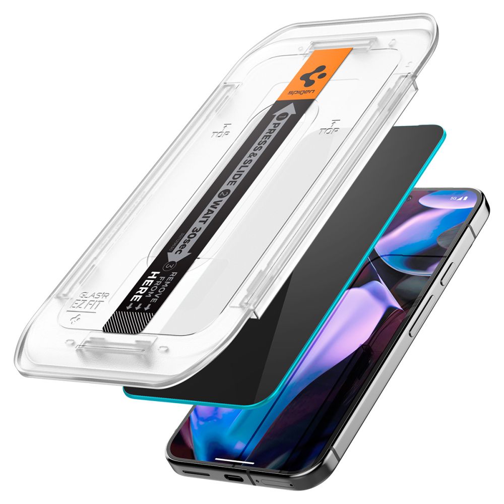 VERRE TREMPE SPIGEN GLAS.TR "EZ FIT" 2-PACK GOOGLE PIXEL 9 / 9 PRO PRIVACY