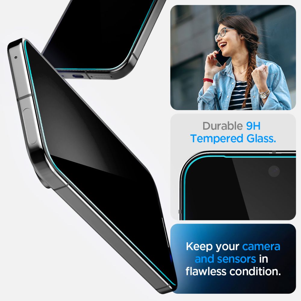 VERRE TREMPE SPIGEN GLAS.TR "EZ FIT" 2-PACK GOOGLE PIXEL 9 / 9 PRO PRIVACY