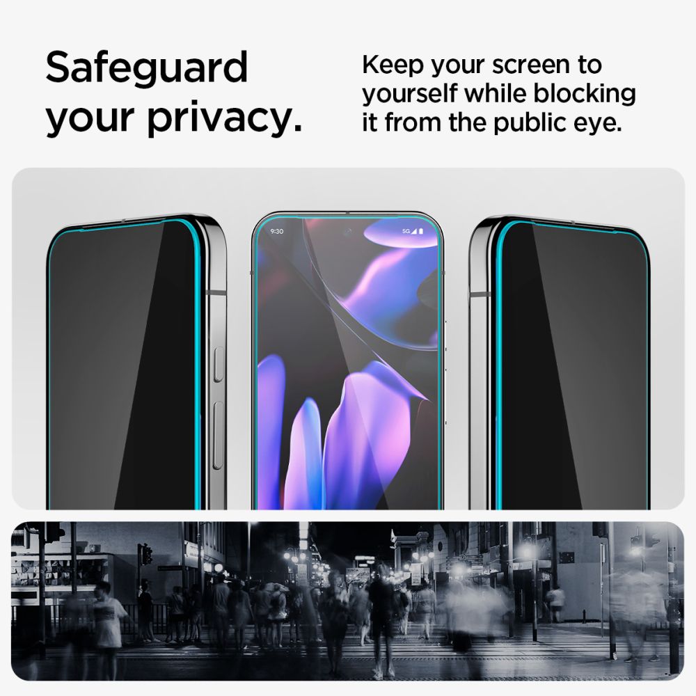 VERRE TREMPE SPIGEN GLAS.TR "EZ FIT" 2-PACK GOOGLE PIXEL 9 / 9 PRO PRIVACY