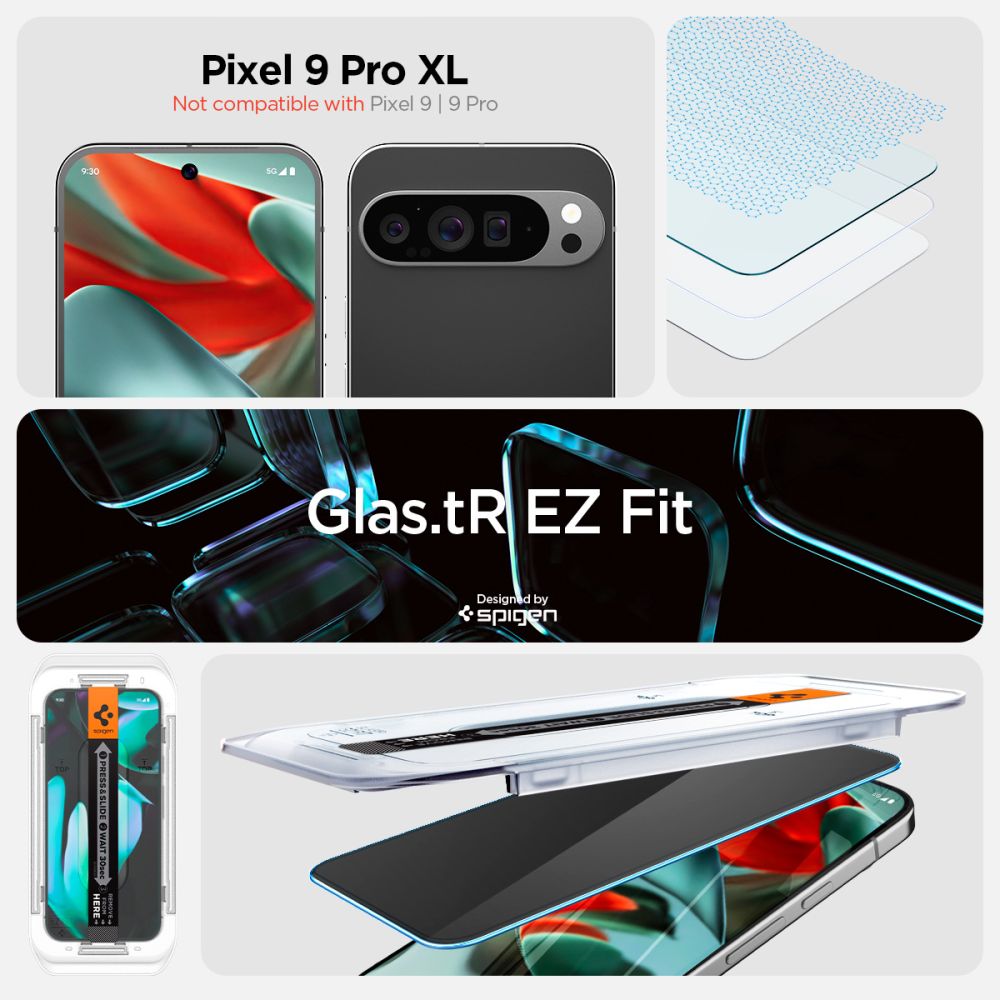 VERRE TREMPE SPIGEN GLAS.TR "EZ FIT" 2-PACK GOOGLE PIXEL 9 PRO XL PRIVACY