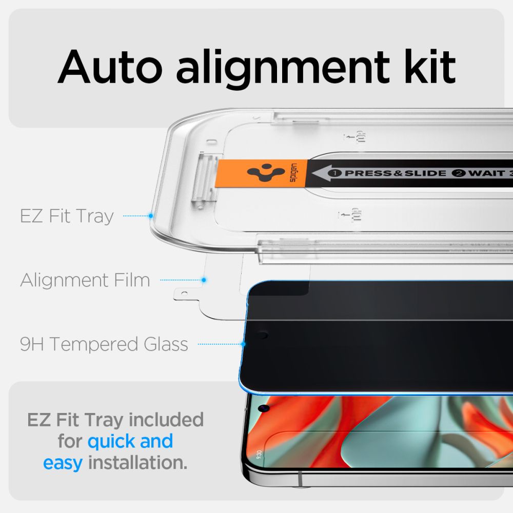 VERRE TREMPE SPIGEN GLAS.TR "EZ FIT" 2-PACK GOOGLE PIXEL 9 PRO XL PRIVACY