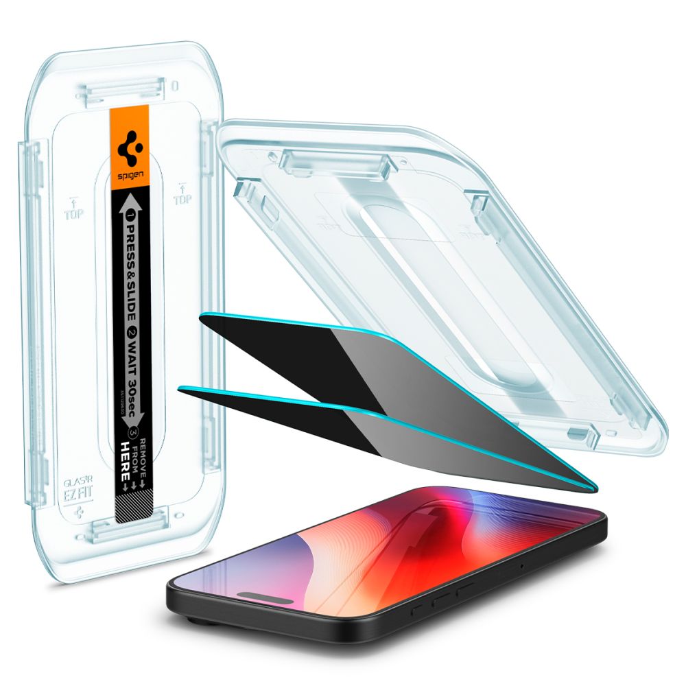 VERRE TREMPE SPIGEN GLAS.TR "EZ FIT" 2-PACK IPHONE 16 PRO MAX PRIVACY