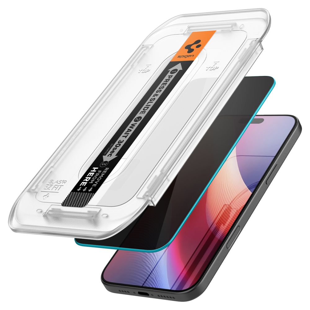 VERRE TREMPE SPIGEN GLAS.TR "EZ FIT" 2-PACK IPHONE 16 PRO MAX PRIVACY