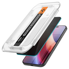 VERRE TREMPE SPIGEN GLAS.TR "EZ FIT" 2-PACK IPHONE 16 PRO PRIVACY