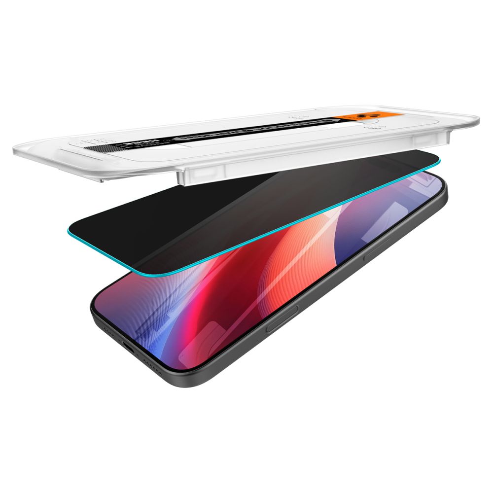 VERRE TREMPE SPIGEN GLAS.TR "EZ FIT" 2-PACK IPHONE 16 PRO PRIVACY