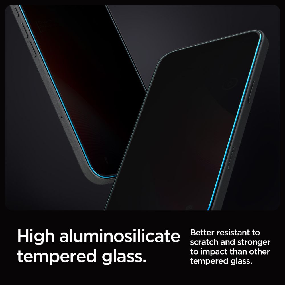 VERRE TREMPE SPIGEN GLAS.TR "EZ FIT" 2-PACK IPHONE 16 PRO PRIVACY