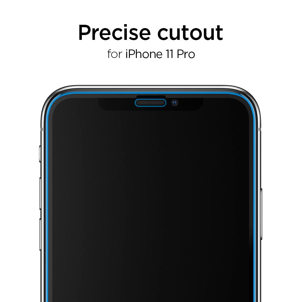 VERRE TREMPE SPIGEN ALM GLASS FC IPHONE 11 PRO MAX NOIR