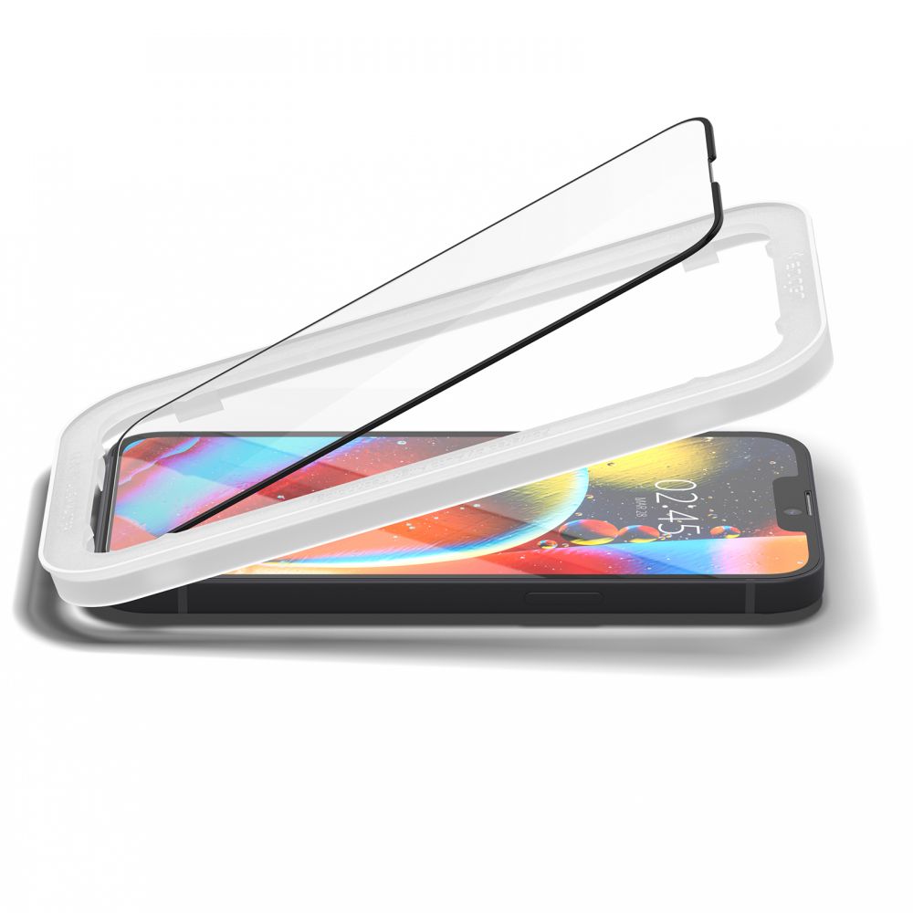 2X VERRE TEMPERÉ SPIGEN ALM GLASS FC 2-PACK IPHONE 13 / 13 PRO NOIR