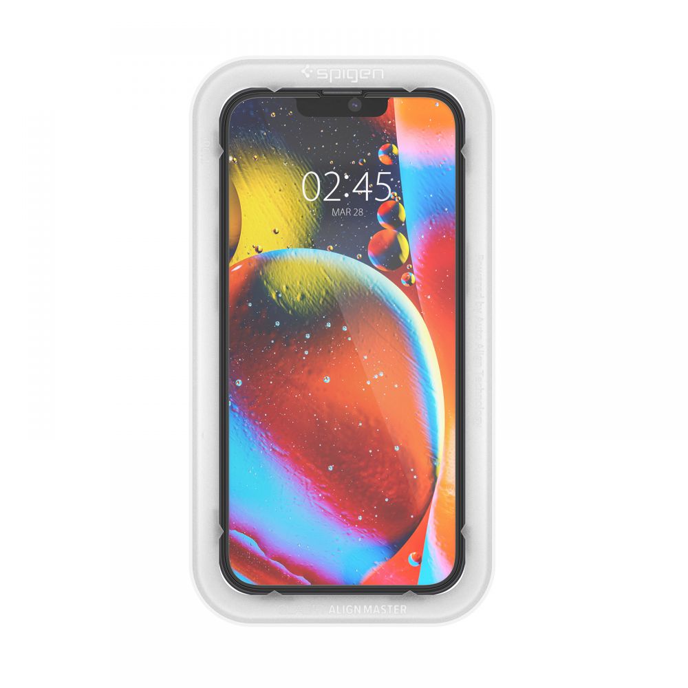 2X VERRE TEMPERÉ SPIGEN ALM GLASS FC 2-PACK IPHONE 13 / 13 PRO NOIR