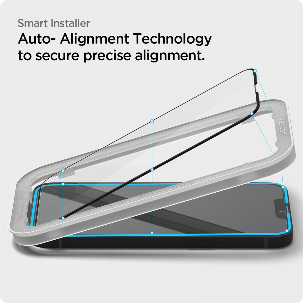2X VERRE TEMPERÉ SPIGEN ALM GLASS FC 2-PACK IPHONE 13 / 13 PRO NOIR