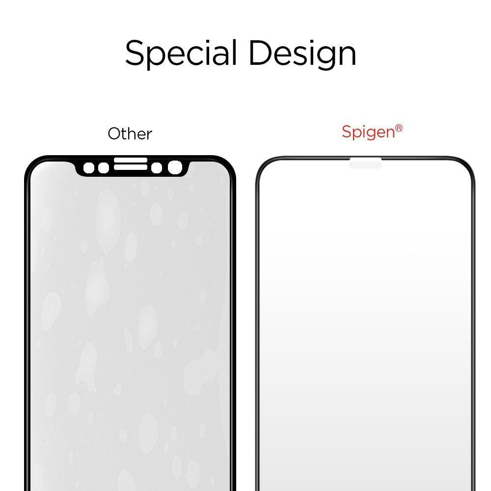 VERRE TREMPE SPIGEN GLASS FC IPHONE X/XS NOIR