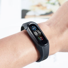 BRACELET POUR XIAOMI MI BAND 5 / 6 / 6 NFC / 7 HEYBAND SHIELD NOIR