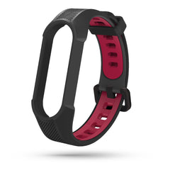 BRACELET POUR XIAOMI MI BAND 5 / 6 / 6 NFC HEYBAND SHIELD NOIR/ROUGE