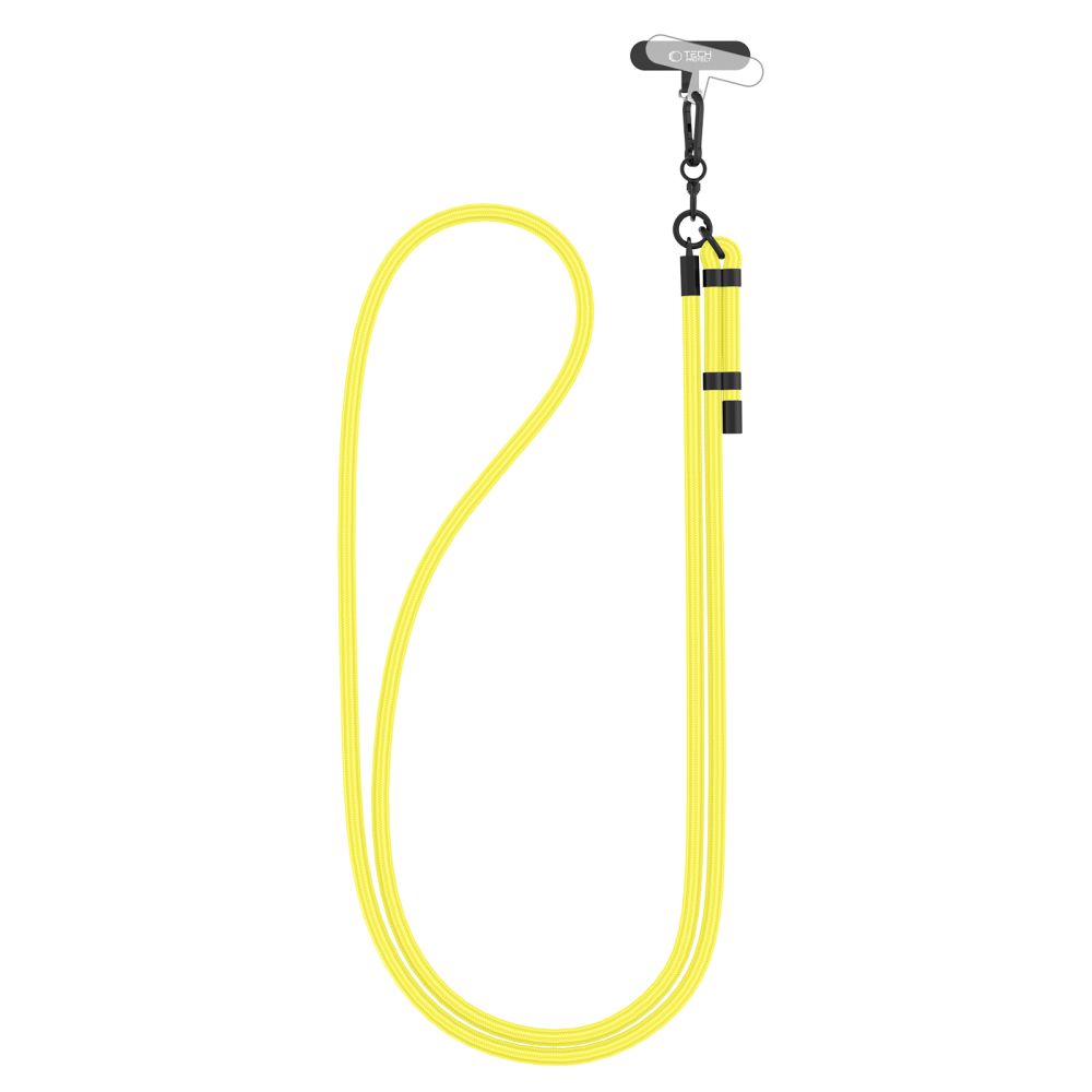 SANGLE CROISEE TECH-PROTECT C1S EN CORDON NEON JAUNE/NOIR