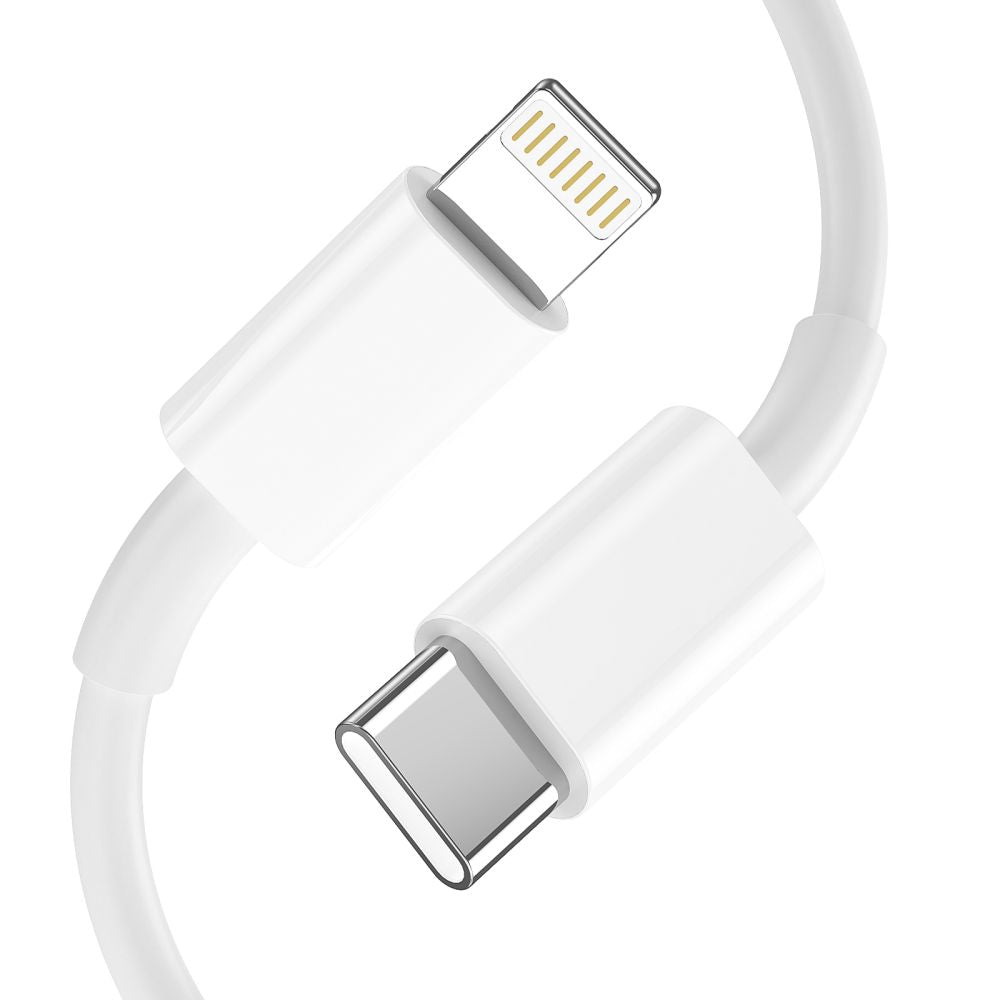 CHARGEUR RÉSEAU POUR MOBILE ET TABLETTE TECH-PROTECT C20W CHARGEUR RÉSEAU 2 PORTS PD20W/QC3.0 + CÂBLE LIGHTNING BLANC