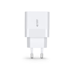 CHARGEUR RÉSEAU POUR MOBILE ET TABLETTE TECH-PROTECT C30W CHARGEUR 2 PORTS PD30W/QC3.0 BLANC