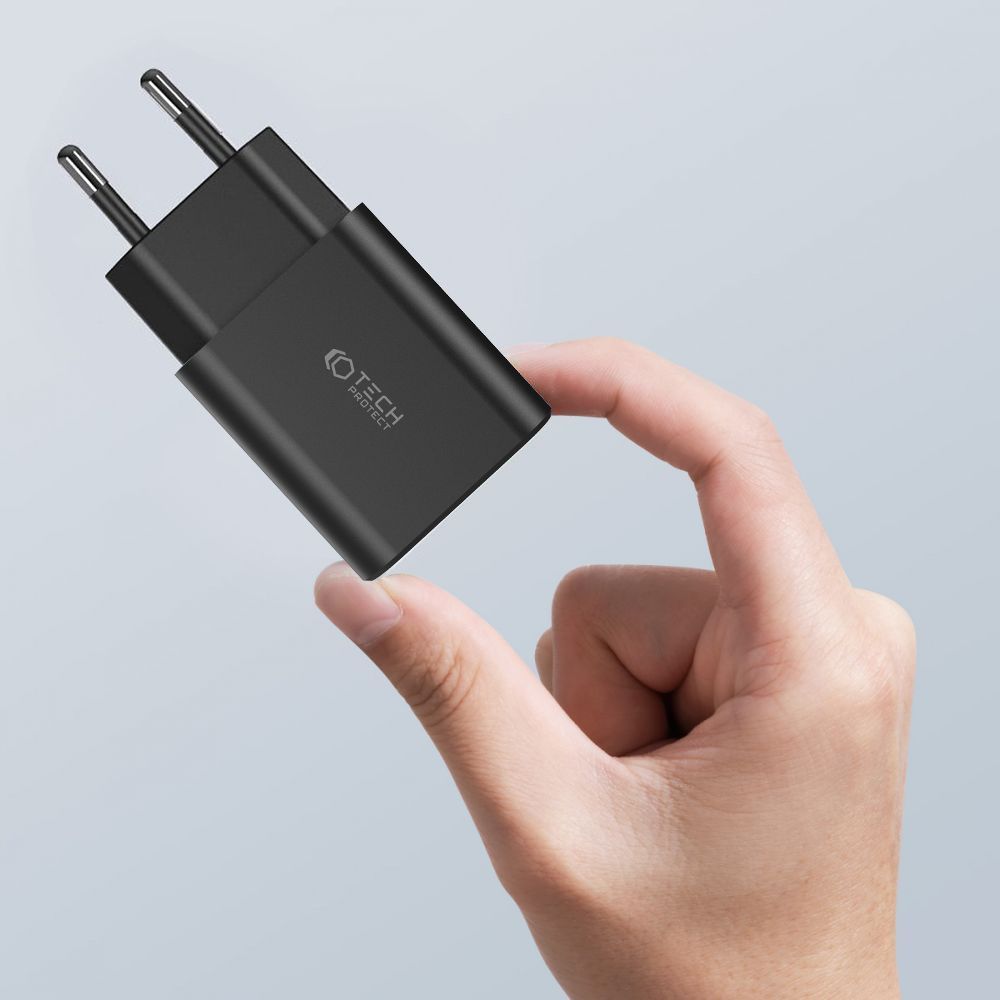 CHARGEUR RÉSEAU POUR MOBILE ET TABLETTE TECH-PROTECT C35W CHARGEUR RÉSEAU 2 PORTS PD35W + CÂBLE TYPE-C BLANC