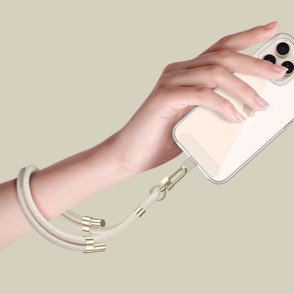 SANGLE DE POIGNET EN CORDON TECH-PROTECT C4S BEIGE/OR