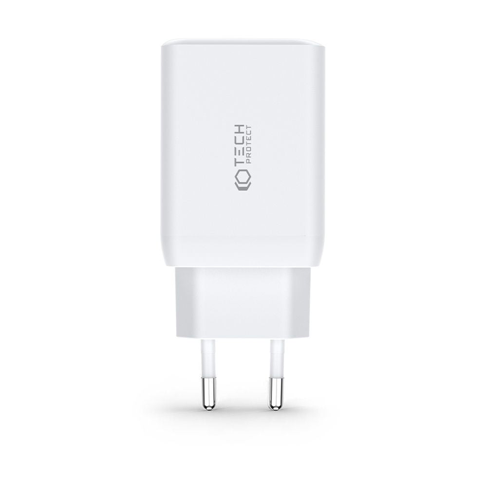 CHARGEUR RÉSEAU POUR MOBILE ET TABLETTE TECH-PROTECT C65W CHARGEUR 3 PORTS PD65W/QC3.0 NOIR