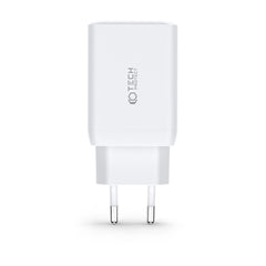 CHARGEUR RÉSEAU POUR MOBILE ET TABLETTE TECH-PROTECT C65W CHARGEUR 3 PORTS PD65W/QC3.0 BLANC