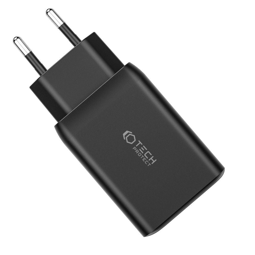CHARGEUR RÉSEAU POUR MOBILE ET TABLETTE TECH-PROTECT C65W CHARGEUR 3 PORTS PD65W/QC3.0 BLANC