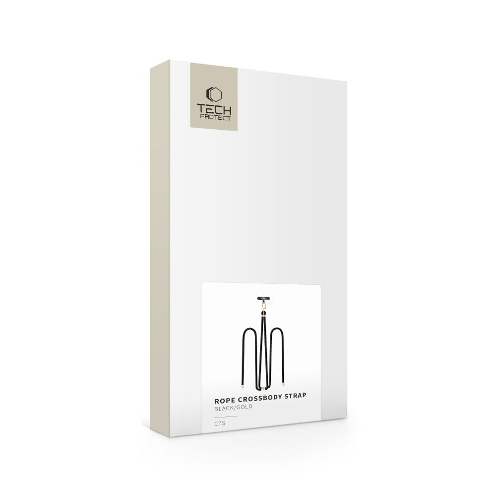 SANGLE CROISÉE EN CORDON TECH-PROTECT C7S NOIR/OR