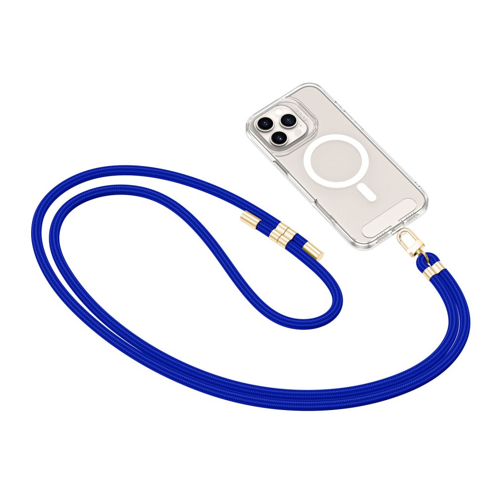 SANGLE CROISEE EN CORDON TECH-PROTECT C7S BLEU COBALT/OR
